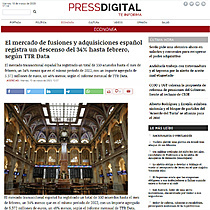 El mercado de fusiones y adquisiciones espaol registra un descenso del 34% hasta febrero, segn TTR Data